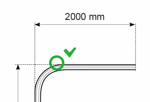 kolejnice na závěsy a záclony ohyb